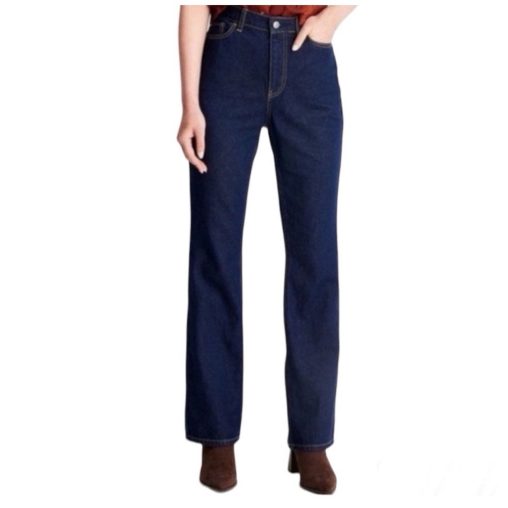 Future Collective Classic Blue Hi Rise Flare Jeans NWT